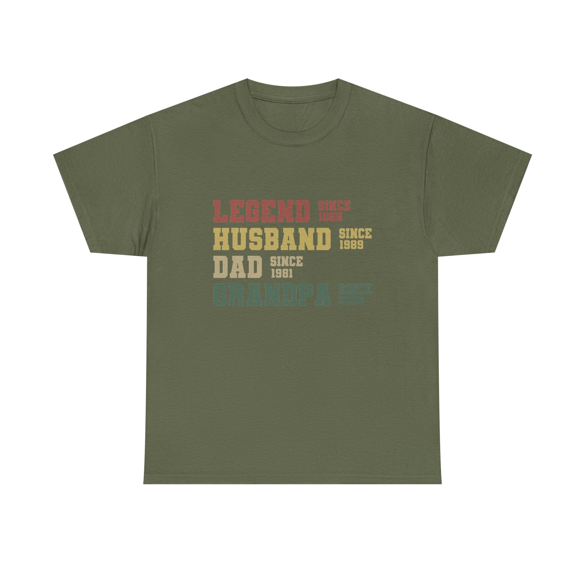 Legend Husband Dad Grandpa — Custom Years Tee