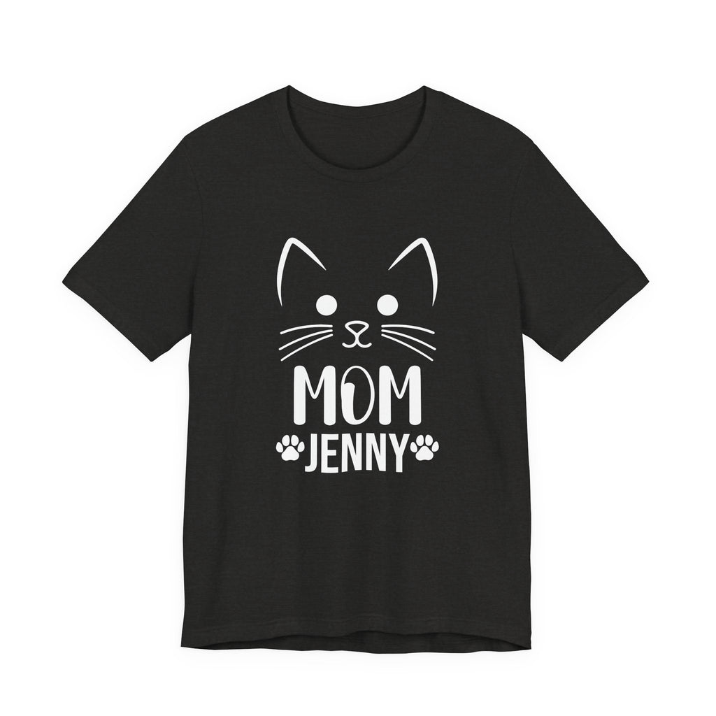 Cat Mom Personalized Tshirt – Cute Cat Face Custom Shirt