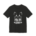 Cat Mom Personalized Tshirt – Cute Cat Face Custom Shirt