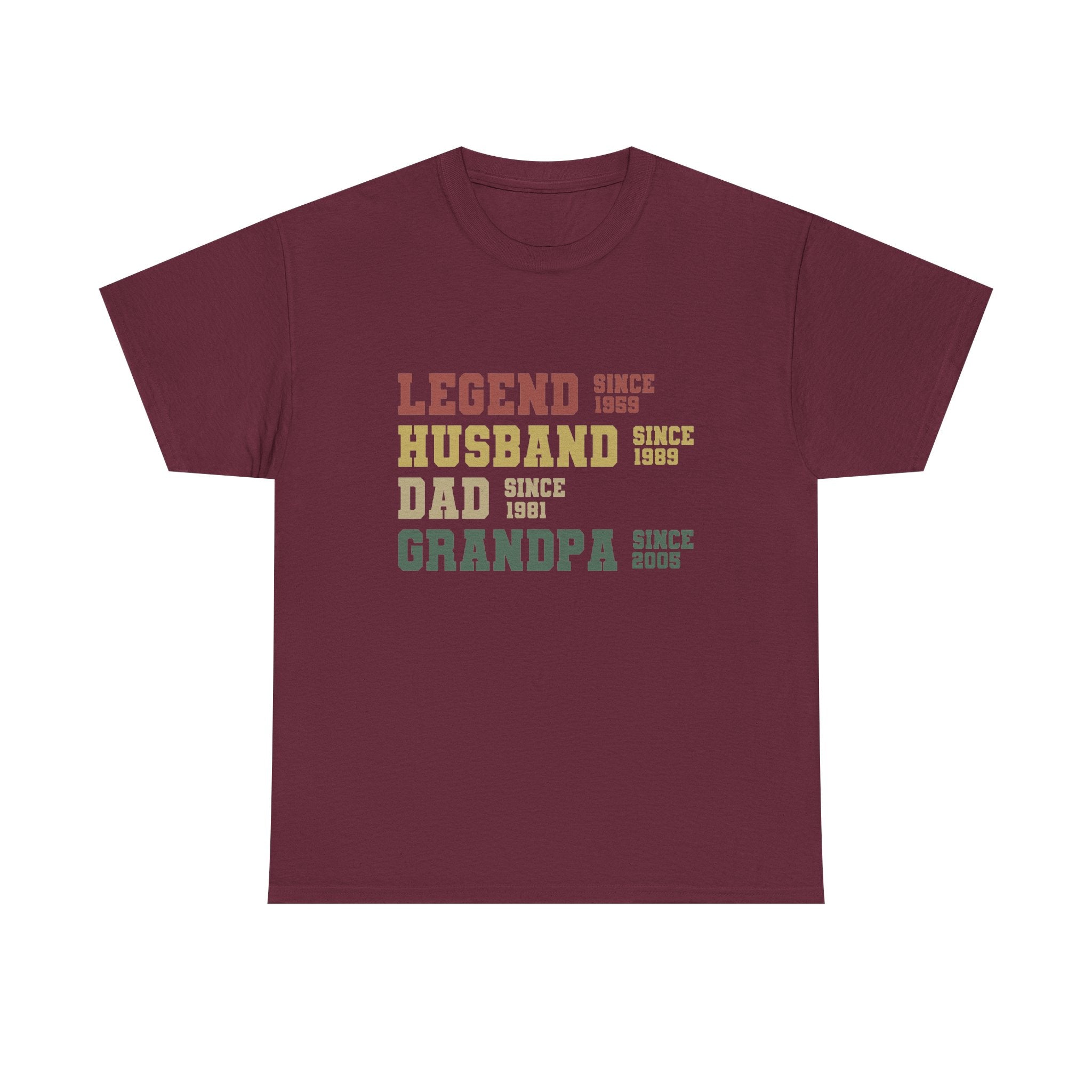 Legend Husband Dad Grandpa — Custom Years Tee