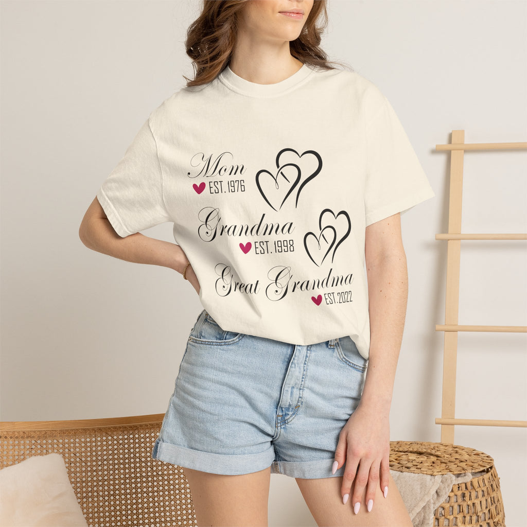 Grandma & Great Grandma Est. Custom Year T-Shirt