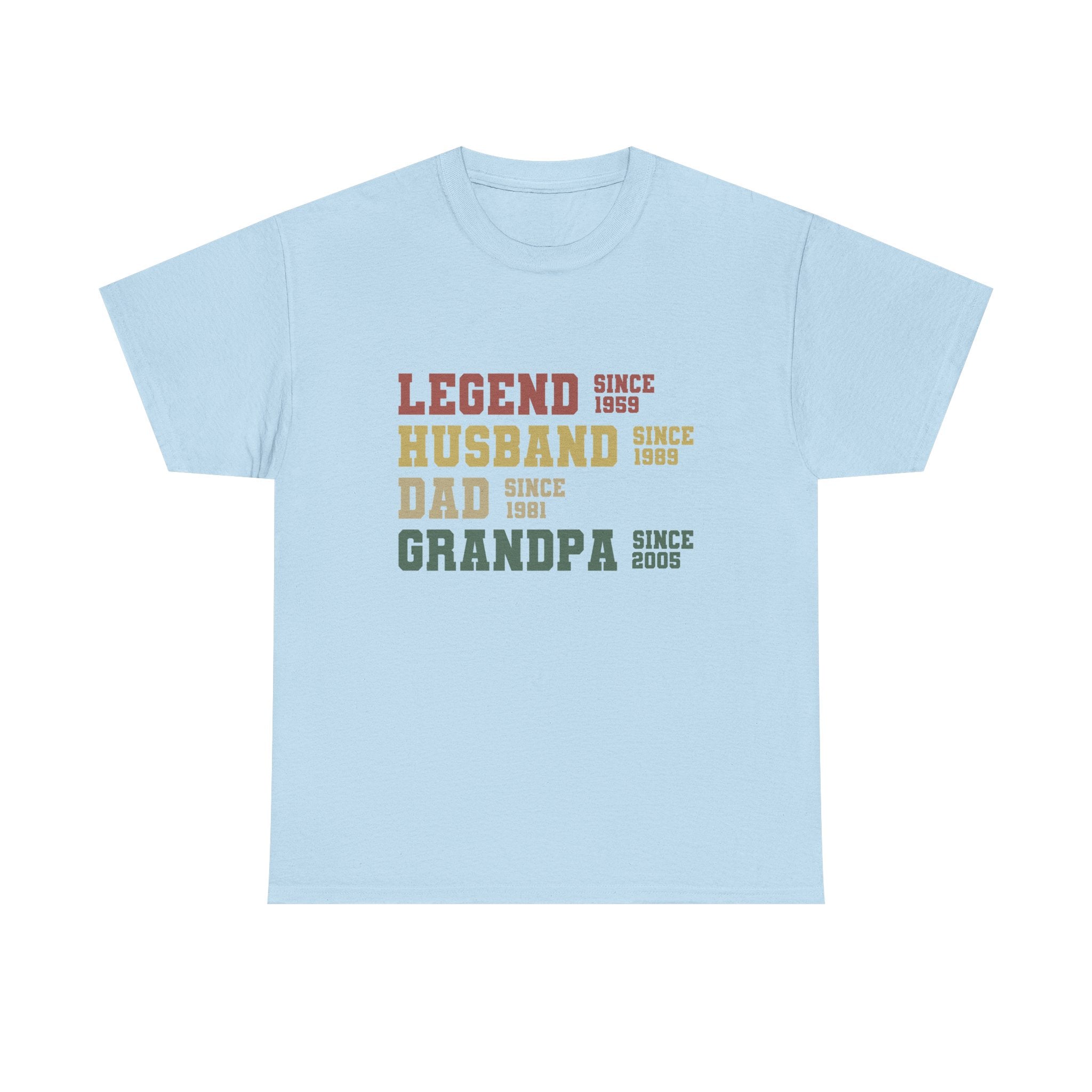 Legend Husband Dad Grandpa — Custom Years Tee