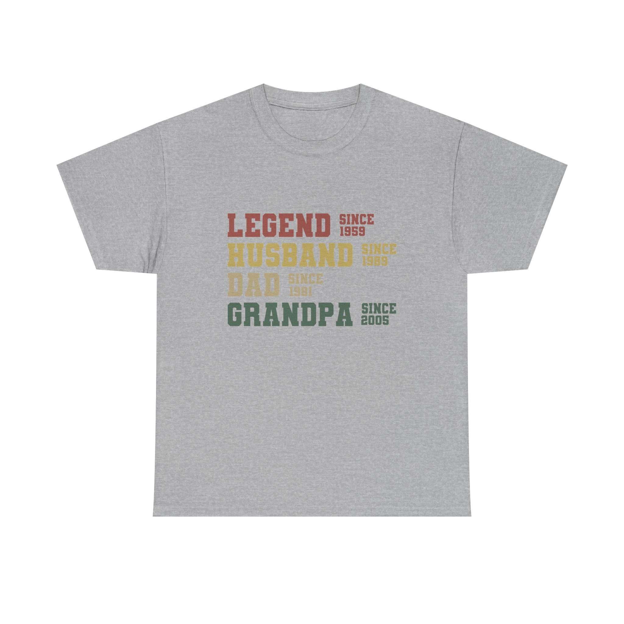 Legend Husband Dad Grandpa — Custom Years Tee