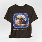 Tonight We Fly! Witchy Chicken T-shirt - Halloween Moon Witchcraft Shirt