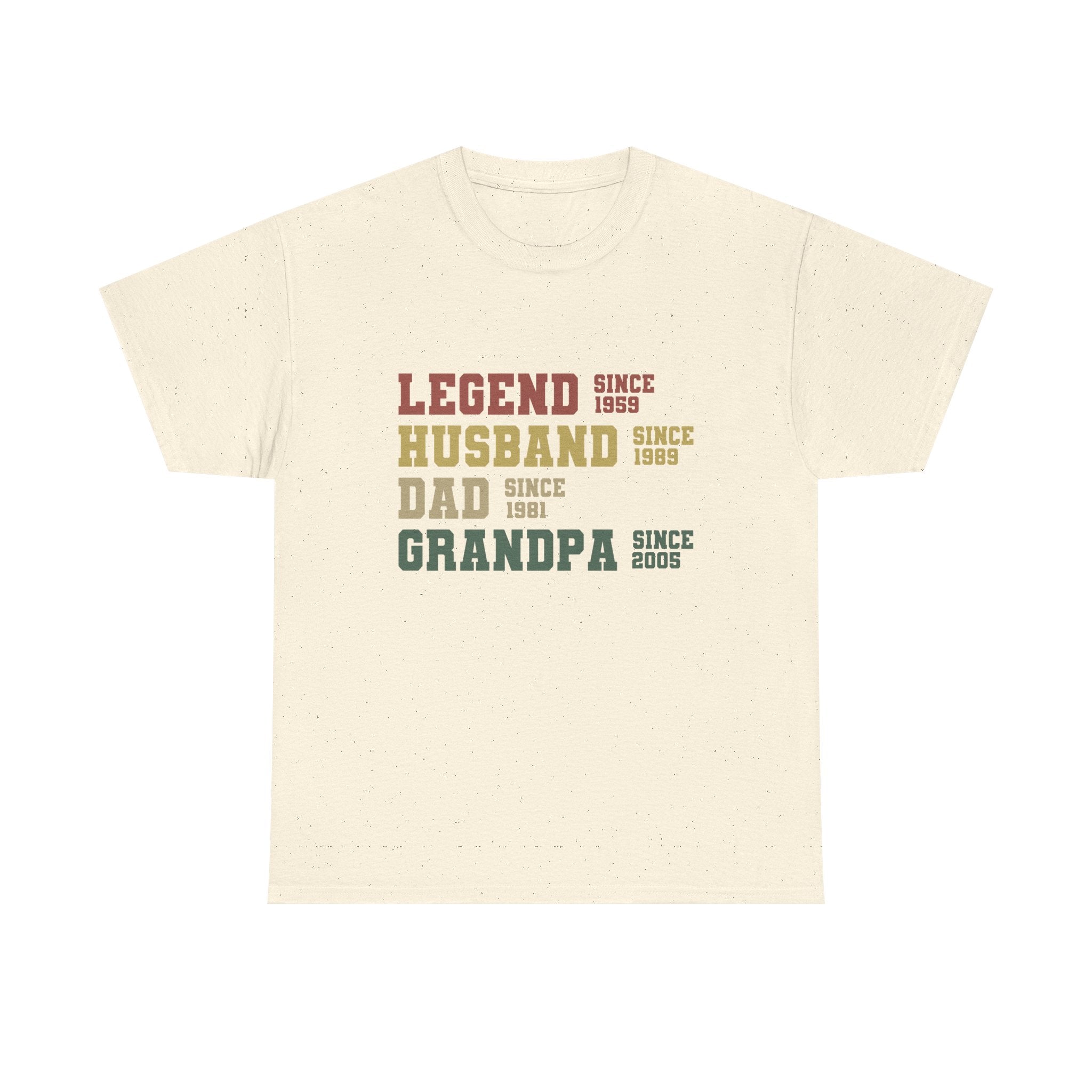 Legend Husband Dad Grandpa — Custom Years Tee