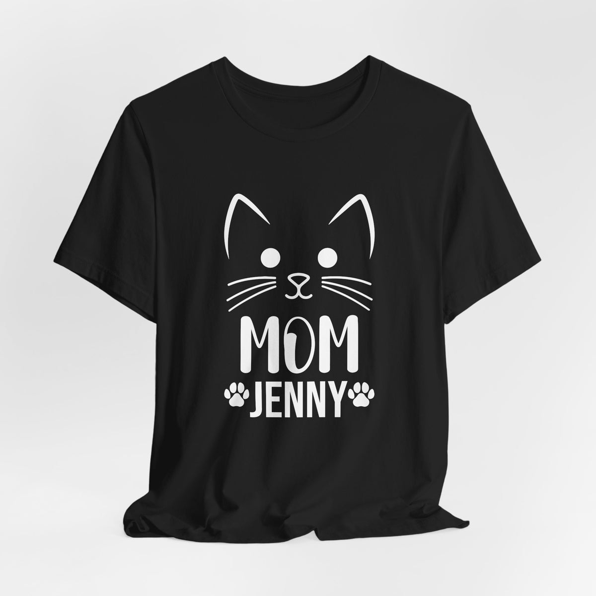 Cat Mom Personalized Tshirt – Cute Cat Face Custom Shirt