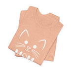 Cat Mom Personalized Tshirt – Cute Cat Face Custom Shirt
