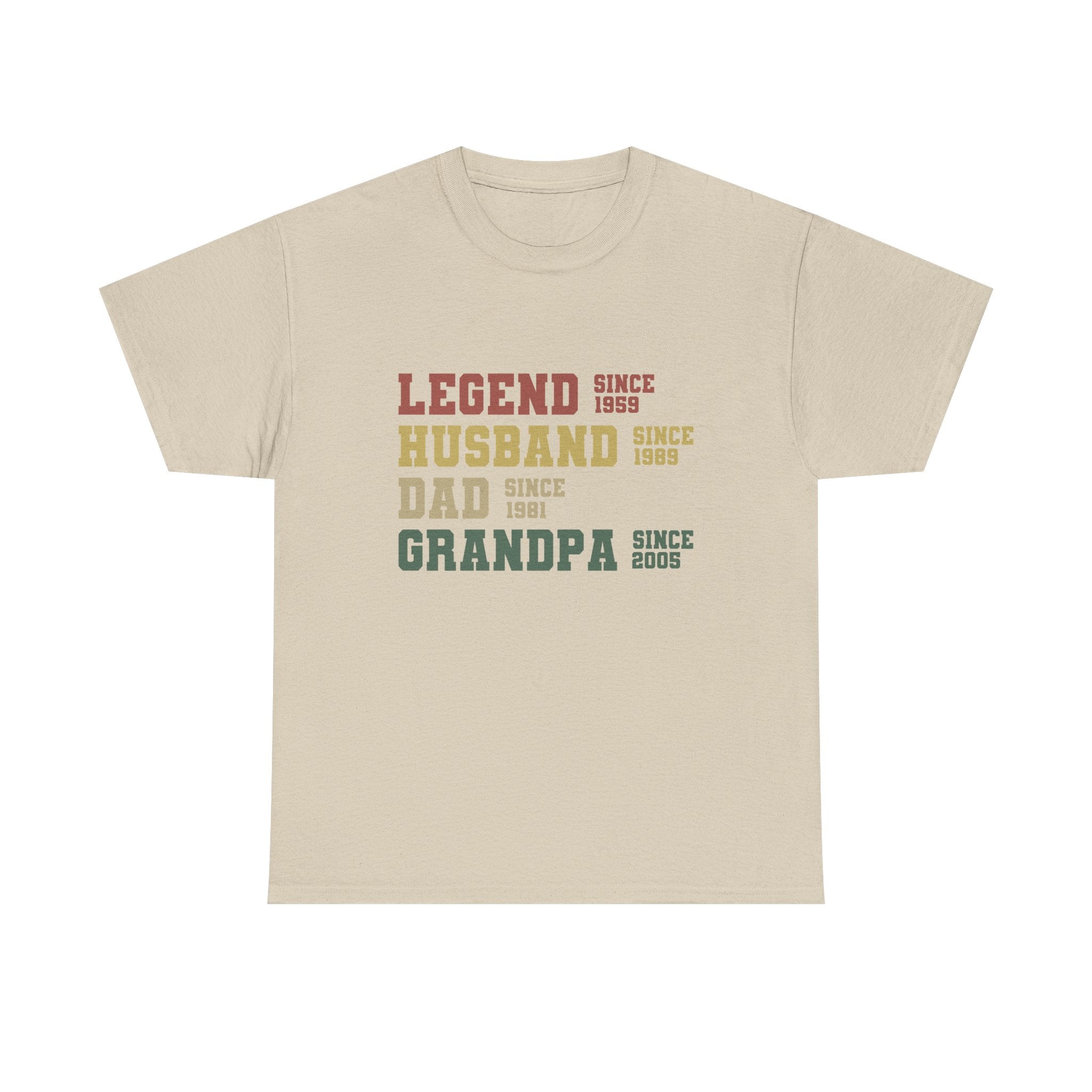 Legend Husband Dad Grandpa — Custom Years Tee