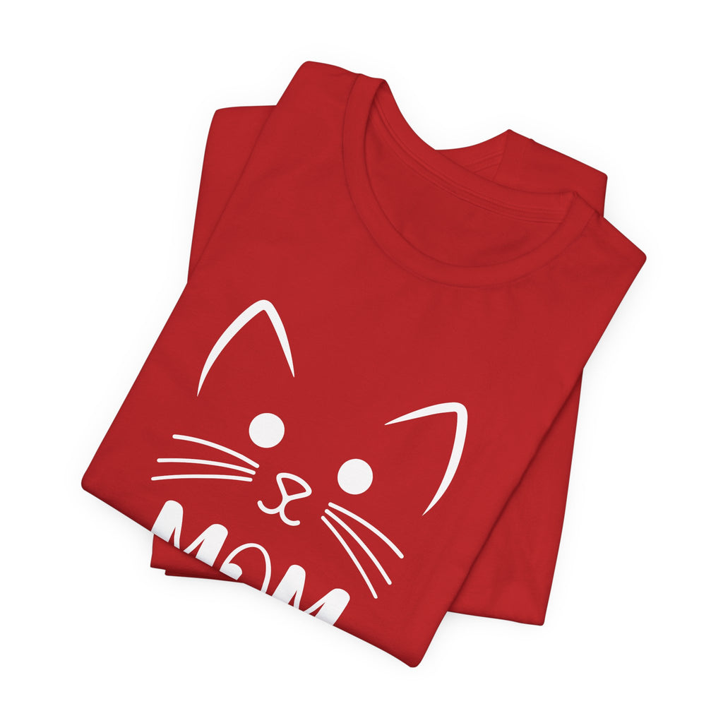 Cat Mom Personalized Tshirt – Cute Cat Face Custom Shirt