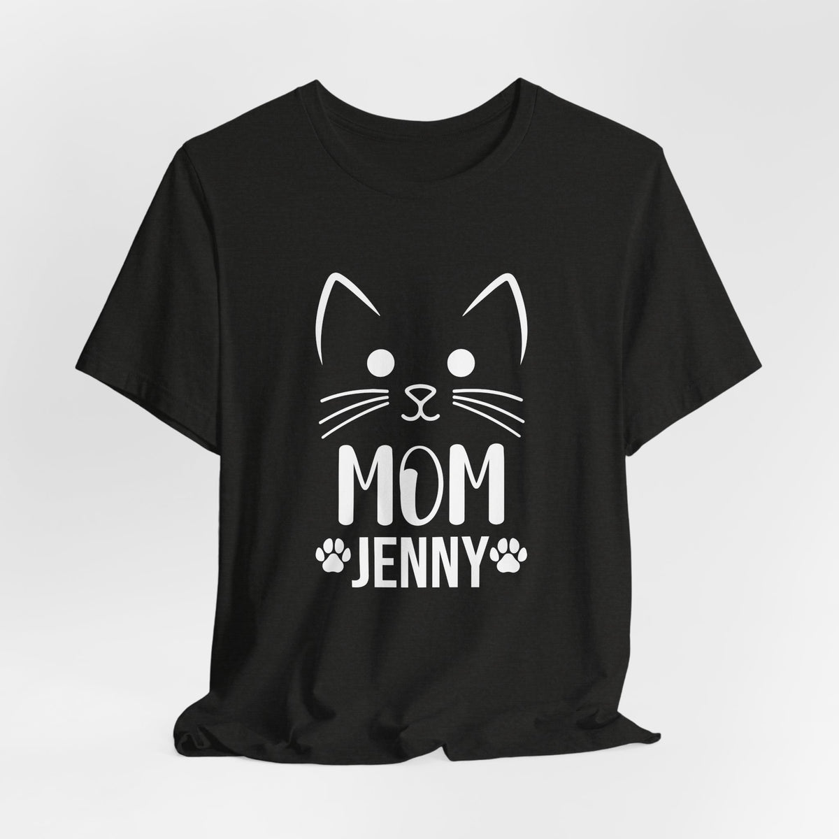 Cat Mom Personalized Tshirt – Cute Cat Face Custom Shirt