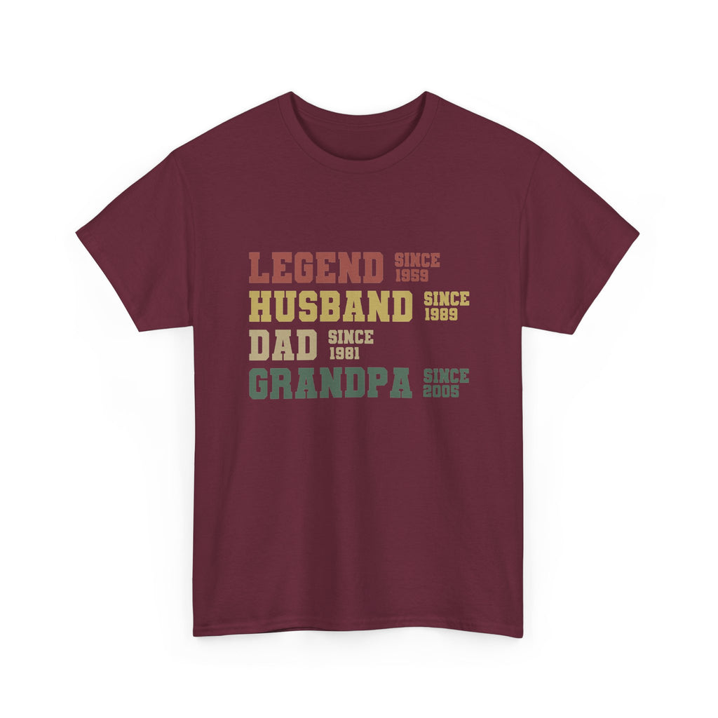 Legend Husband Dad Grandpa Since 1955 Tee