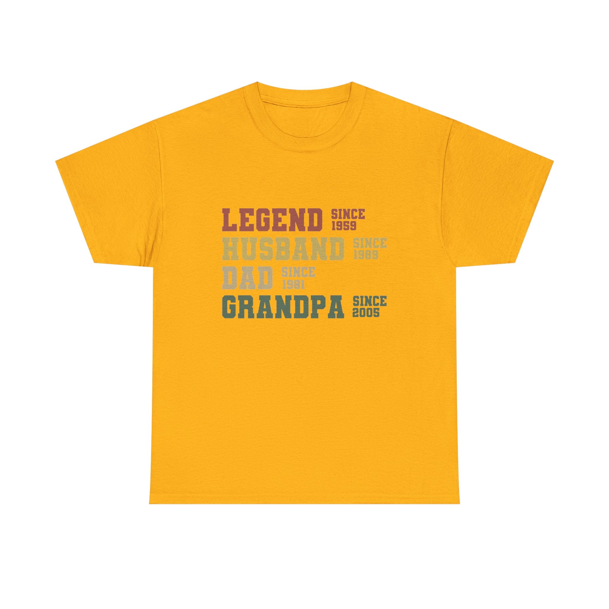 Legend Husband Dad Grandpa — Custom Years Tee