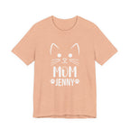 Cat Mom Personalized Tshirt – Cute Cat Face Custom Shirt