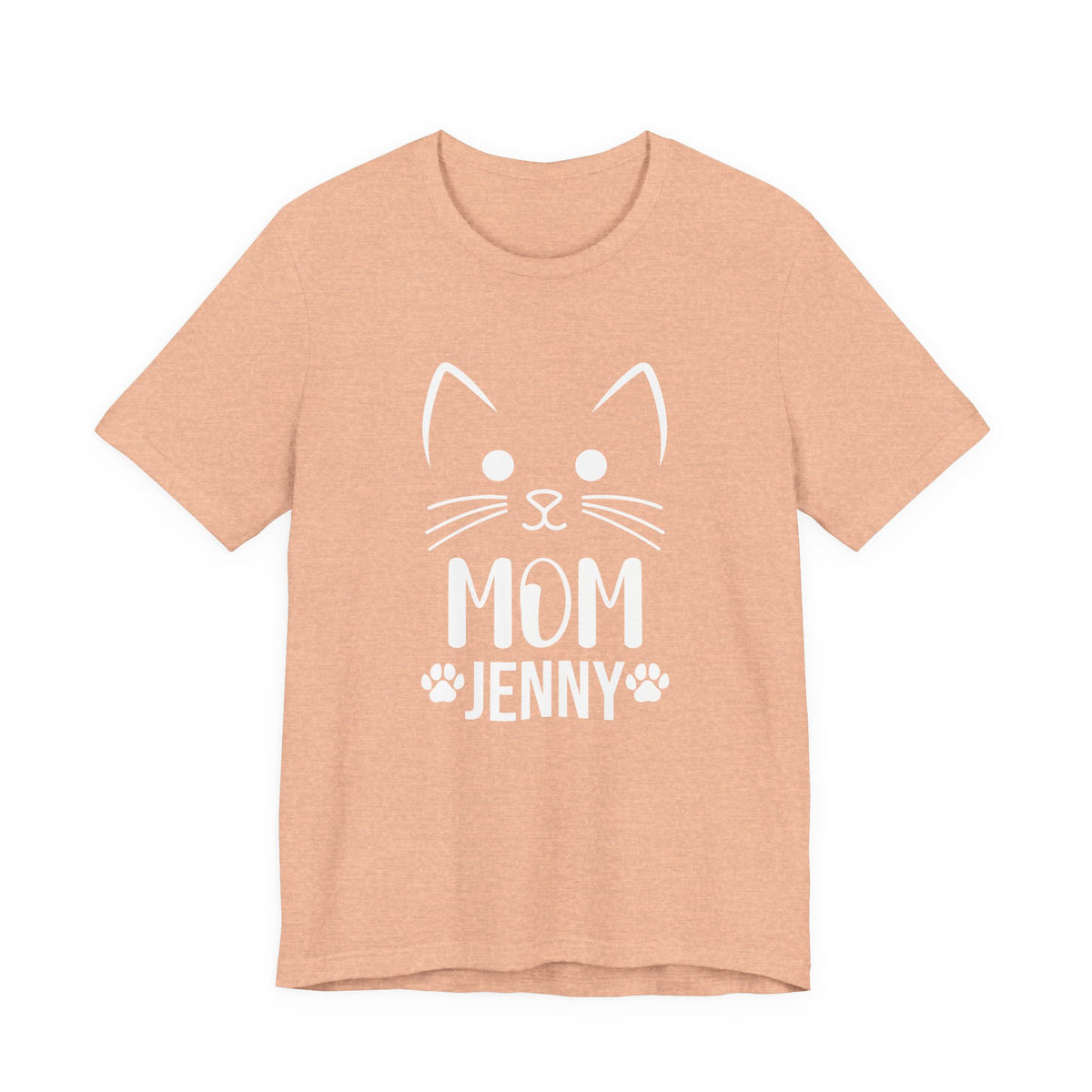 Cat Mom Personalized Tshirt – Cute Cat Face Custom Shirt