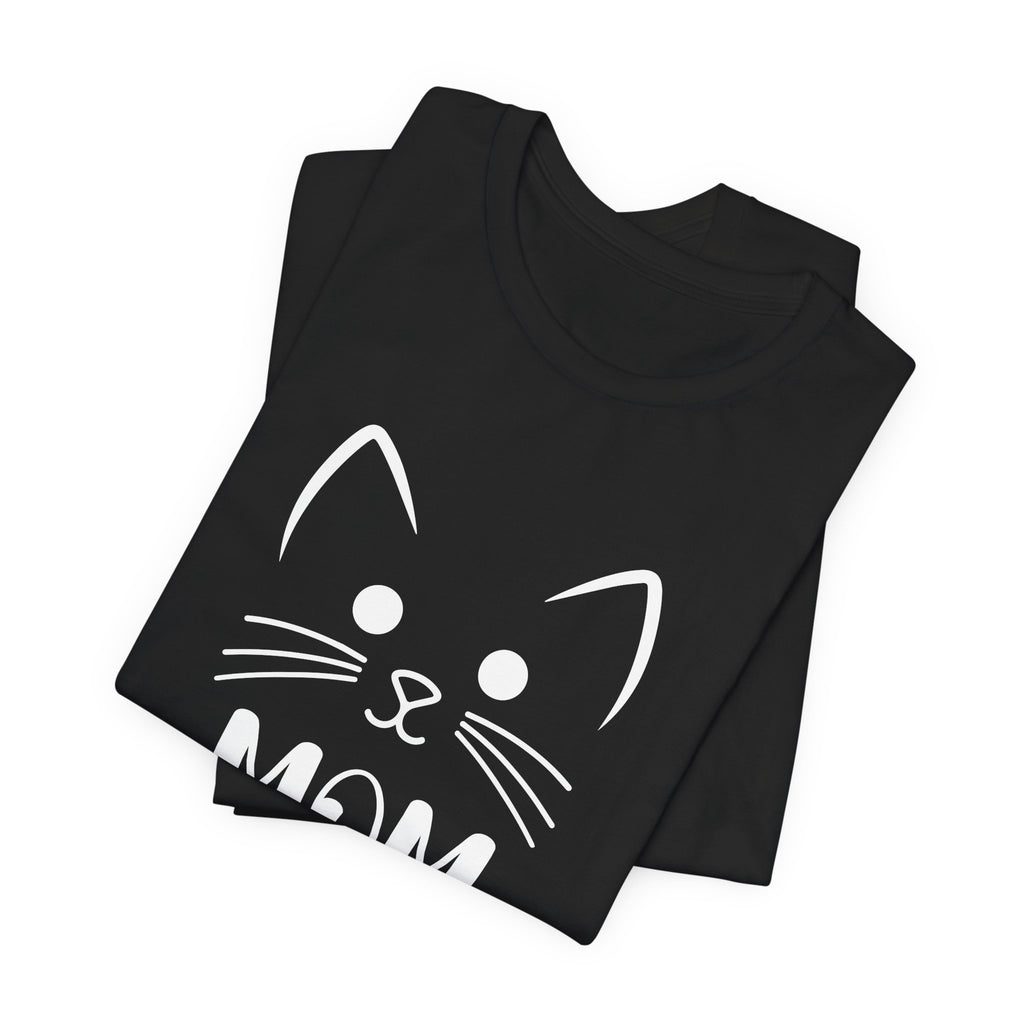 Cat Mom Personalized Tshirt – Cute Cat Face Custom Shirt