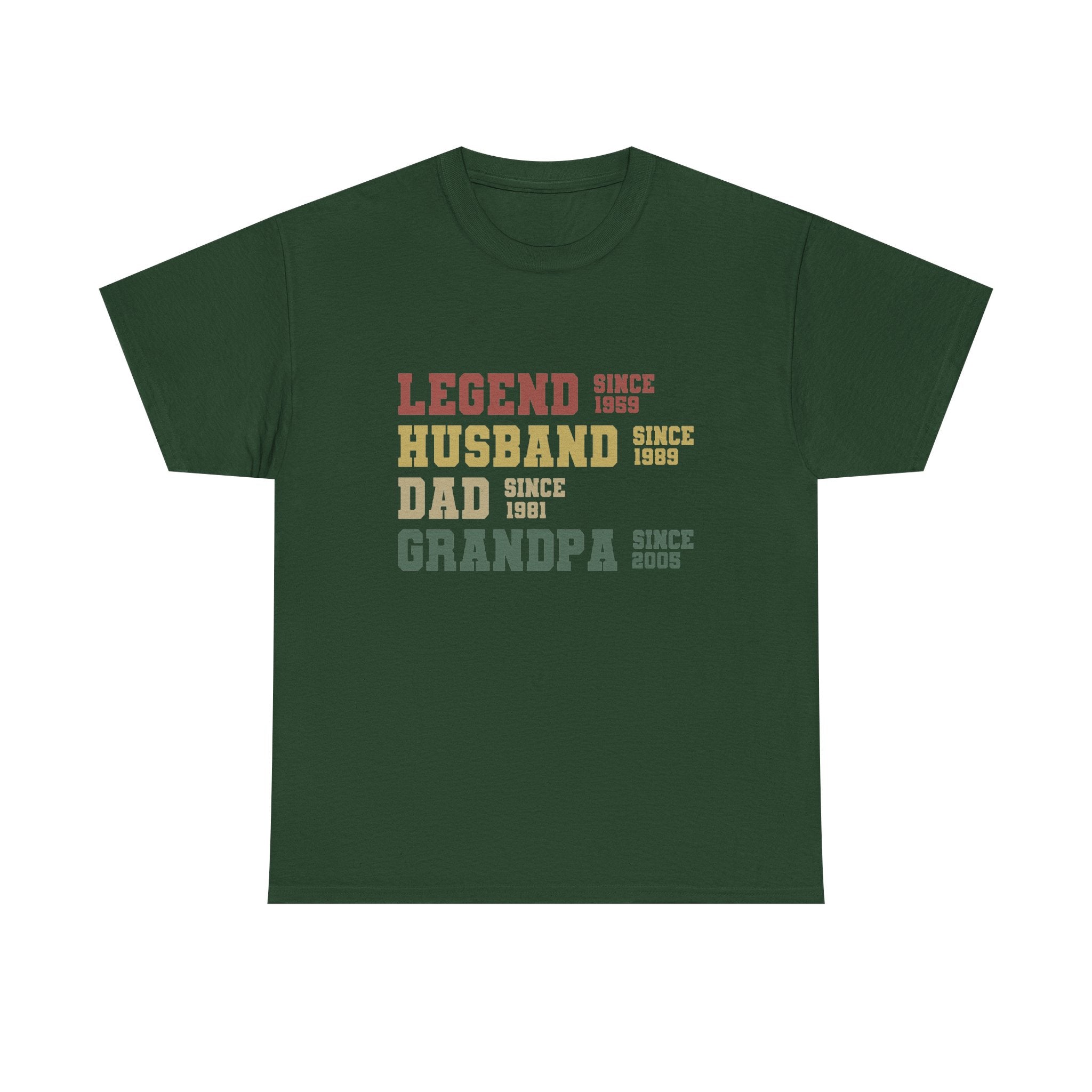 Legend Husband Dad Grandpa — Custom Years Tee