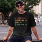 Legend Husband Dad Grandpa — Custom Years Tee