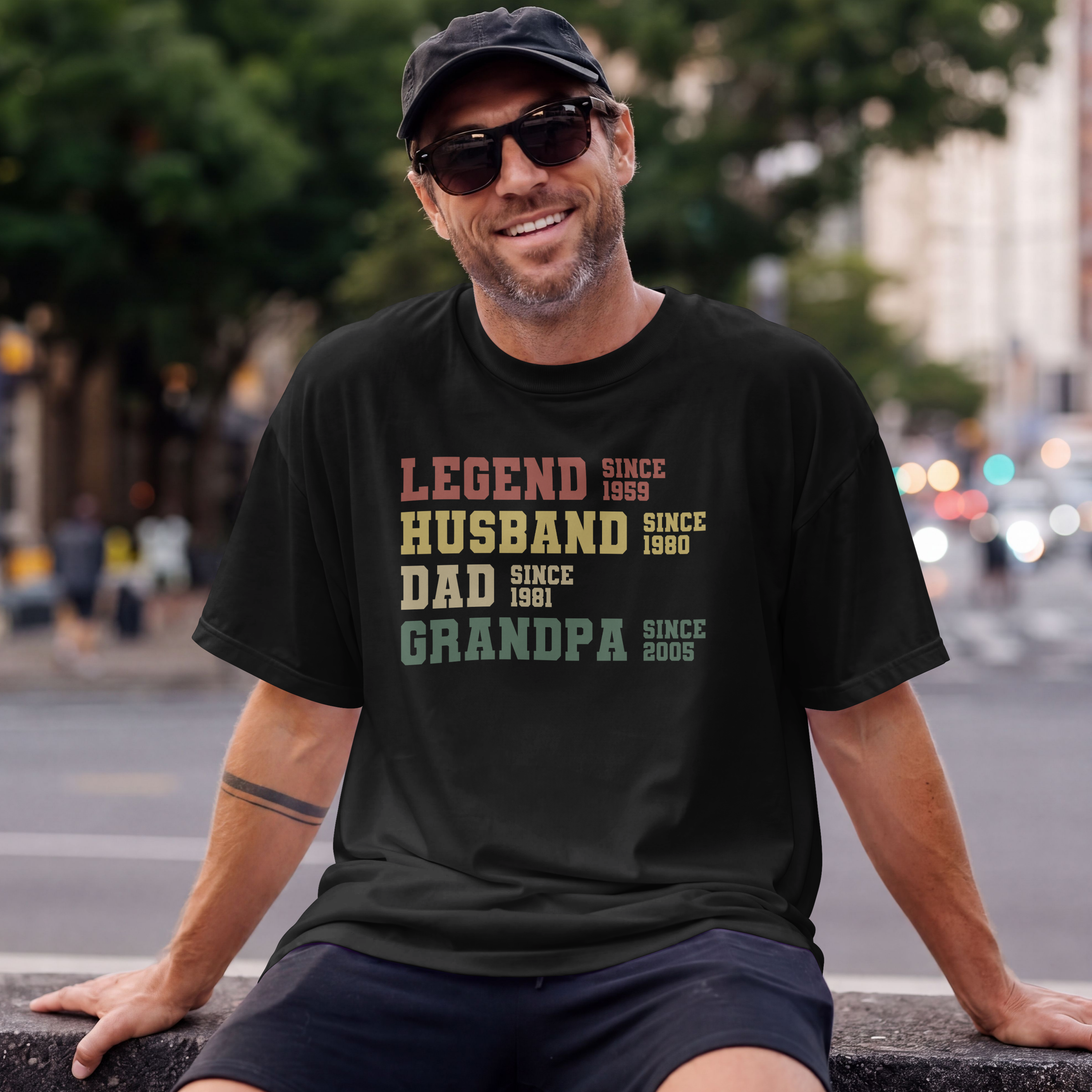 Legend Husband Dad Grandpa — Custom Years Tee