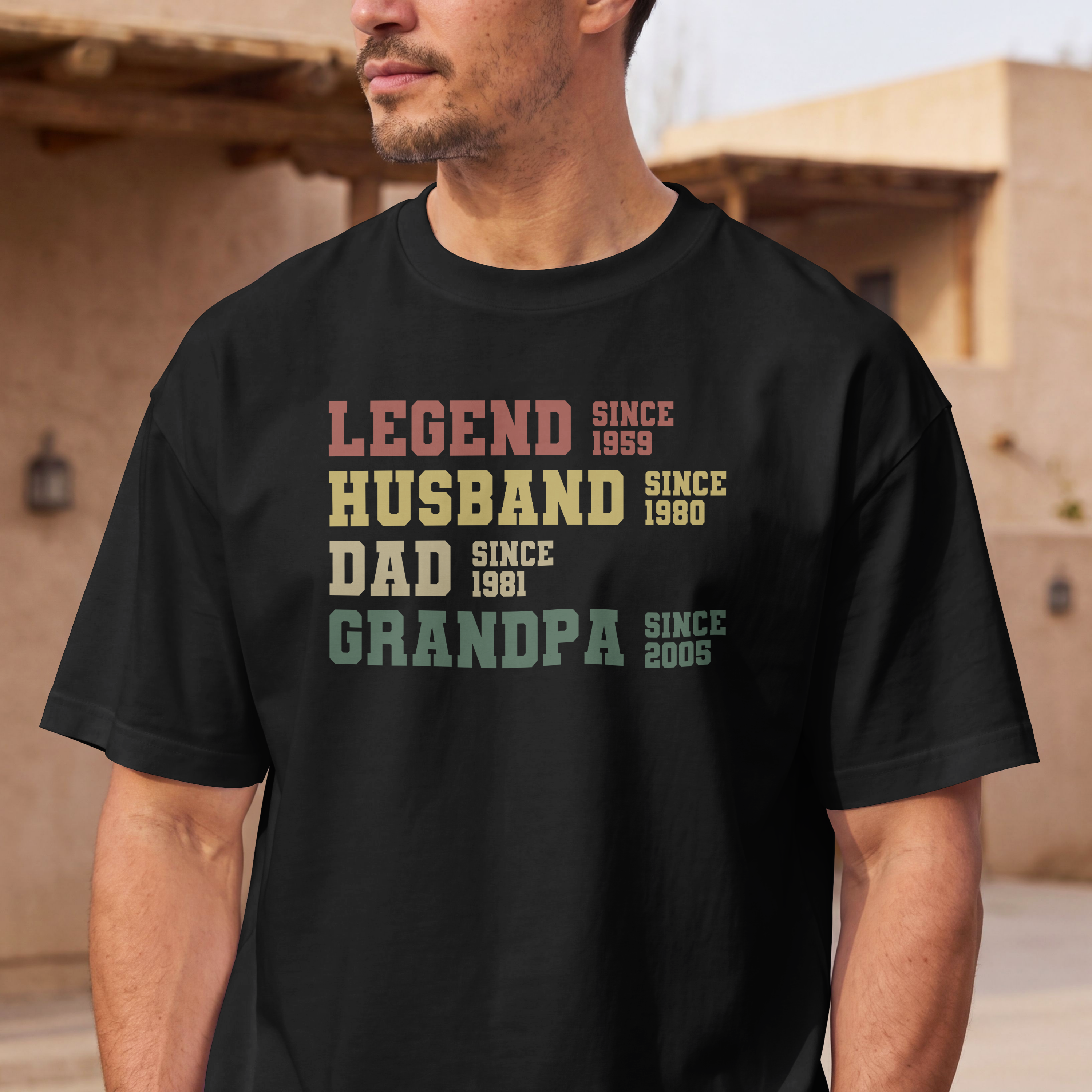 Legend Husband Dad Grandpa — Custom Years Tee