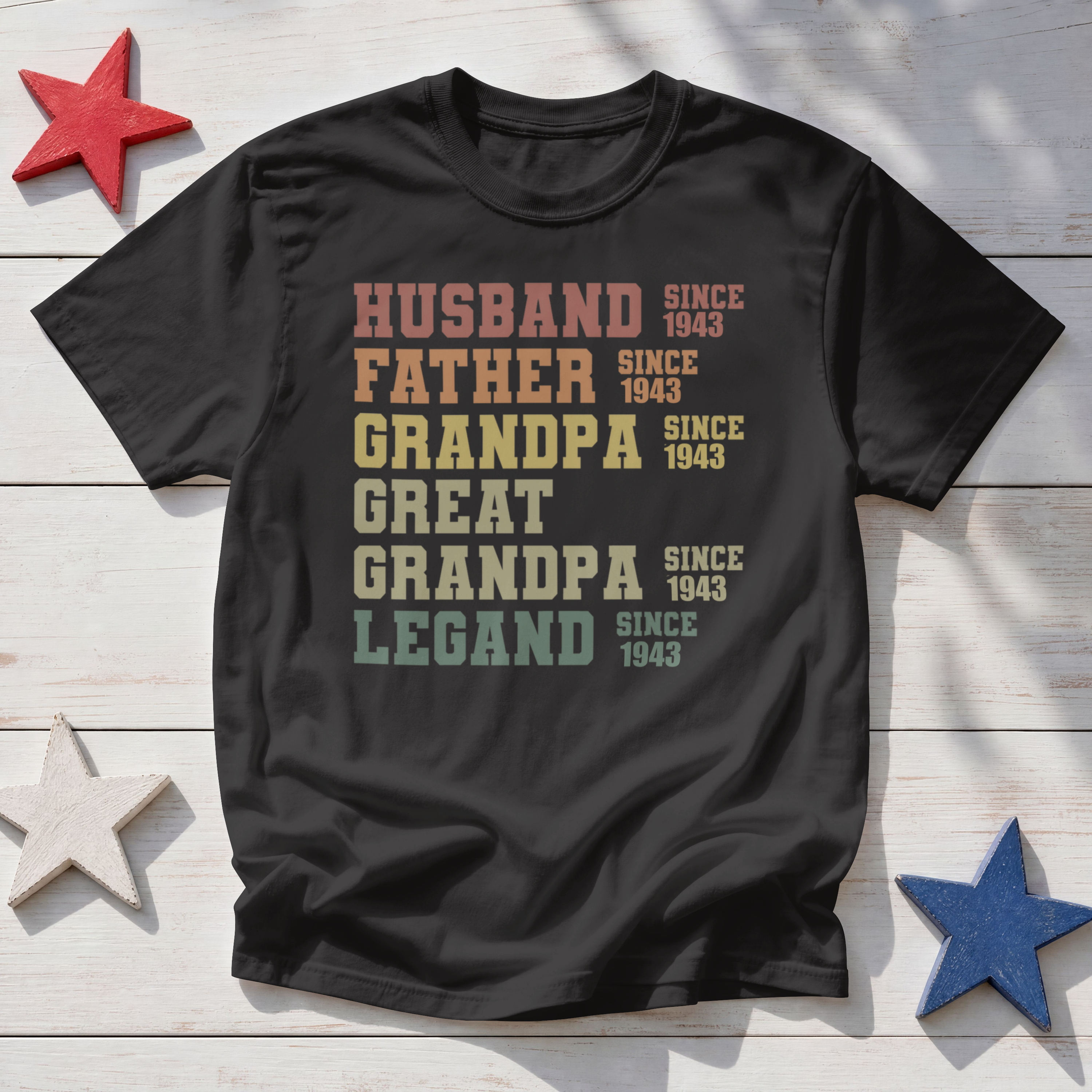 Legend Husband Dad Grandpa — Custom Years Tee