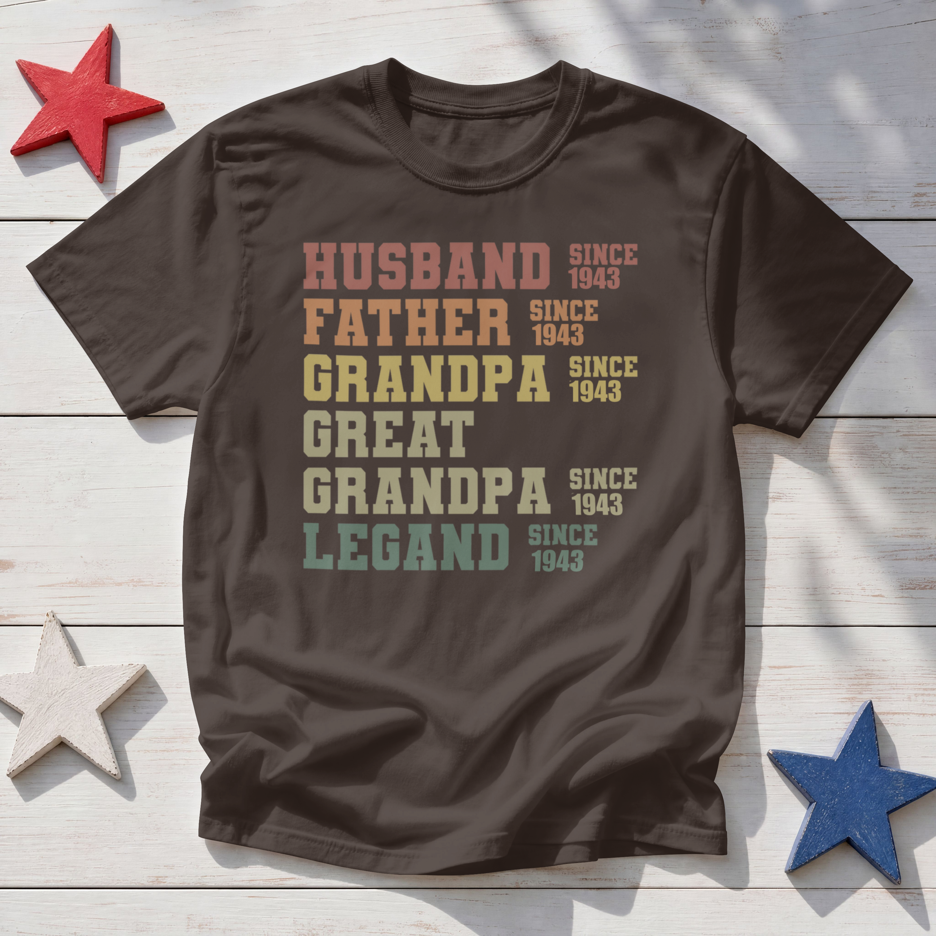 Legend Husband Dad Grandpa — Custom Years Tee