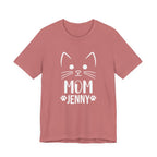 Cat Mom Personalized Tshirt – Cute Cat Face Custom Shirt
