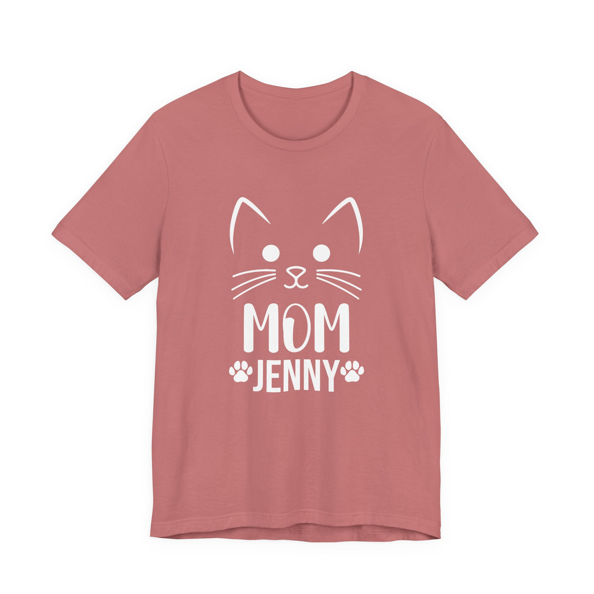 Cat Mom Personalized Tshirt – Cute Cat Face Custom Shirt