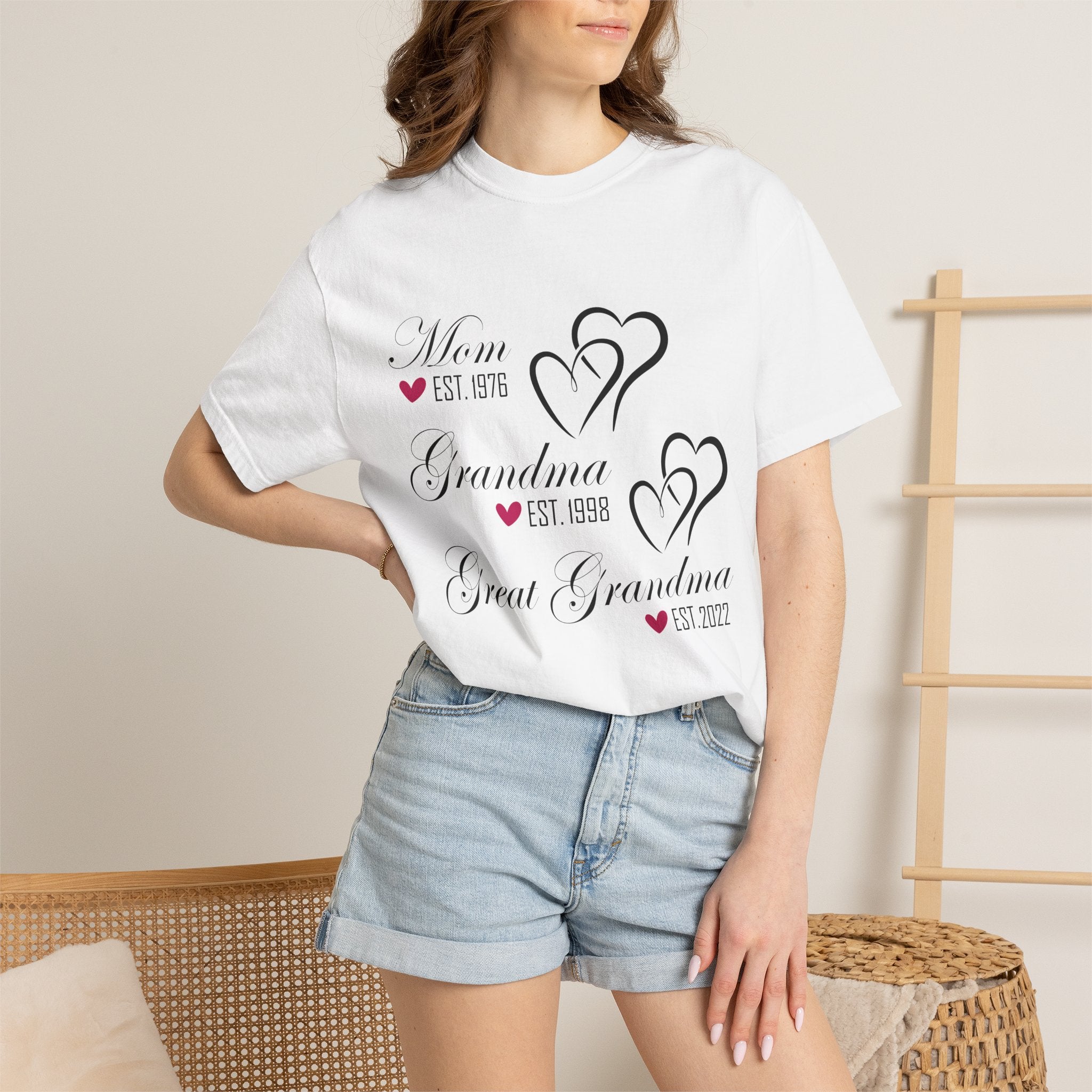 Grandma & Great Grandma Est. Custom Year T-Shirt