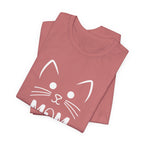 Cat Mom Personalized Tshirt – Cute Cat Face Custom Shirt