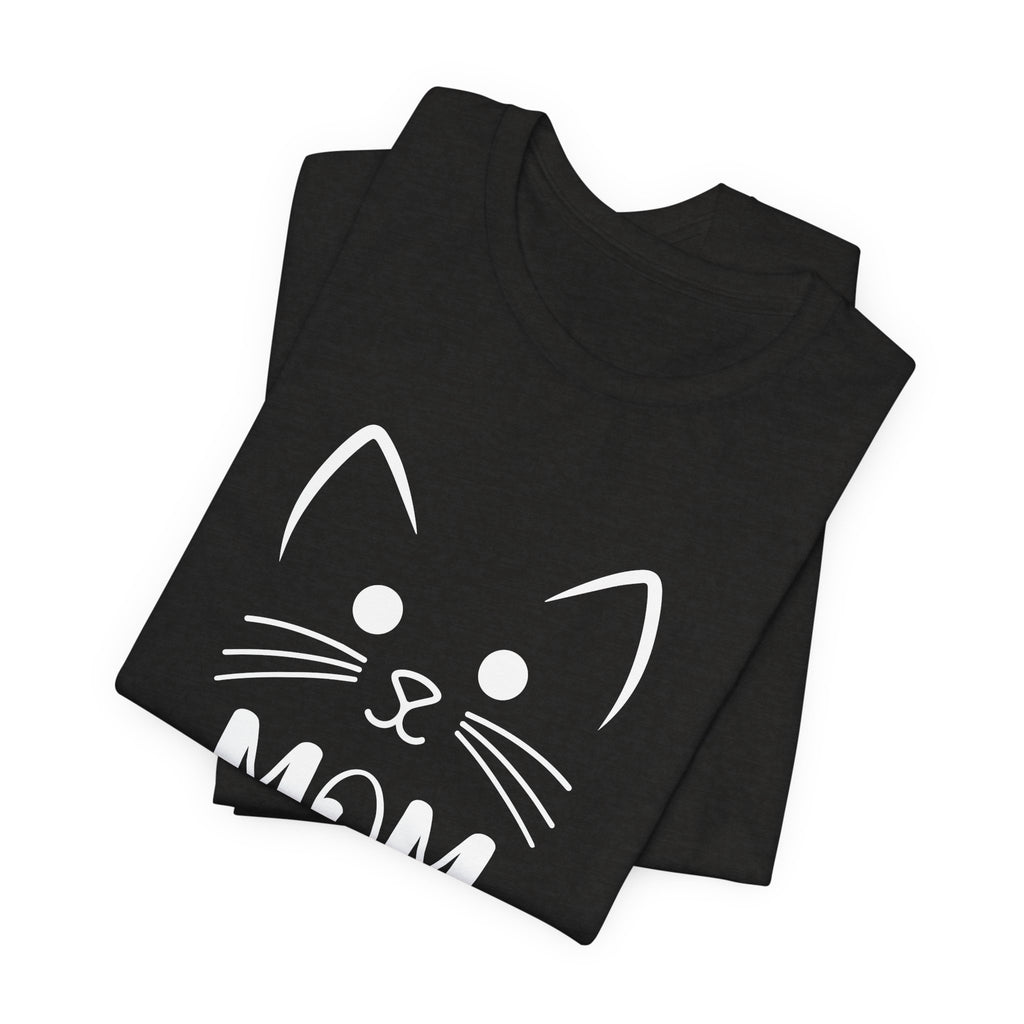 Cat Mom Personalized Tshirt – Cute Cat Face Custom Shirt