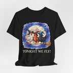 Tonight We Fly! Witchy Chicken T-shirt - Halloween Moon Witchcraft Shirt