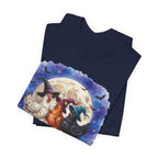 Tonight We Fly! Witchy Chicken T-shirt - Halloween Moon Witchcraft Shirt