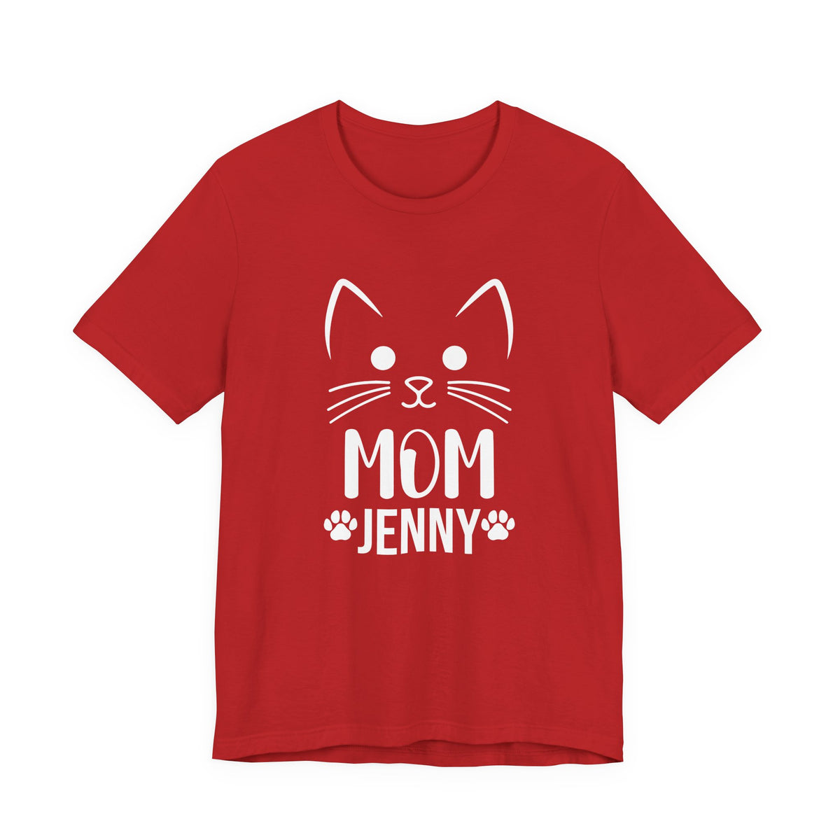 Cat Mom Personalized Tshirt – Cute Cat Face Custom Shirt