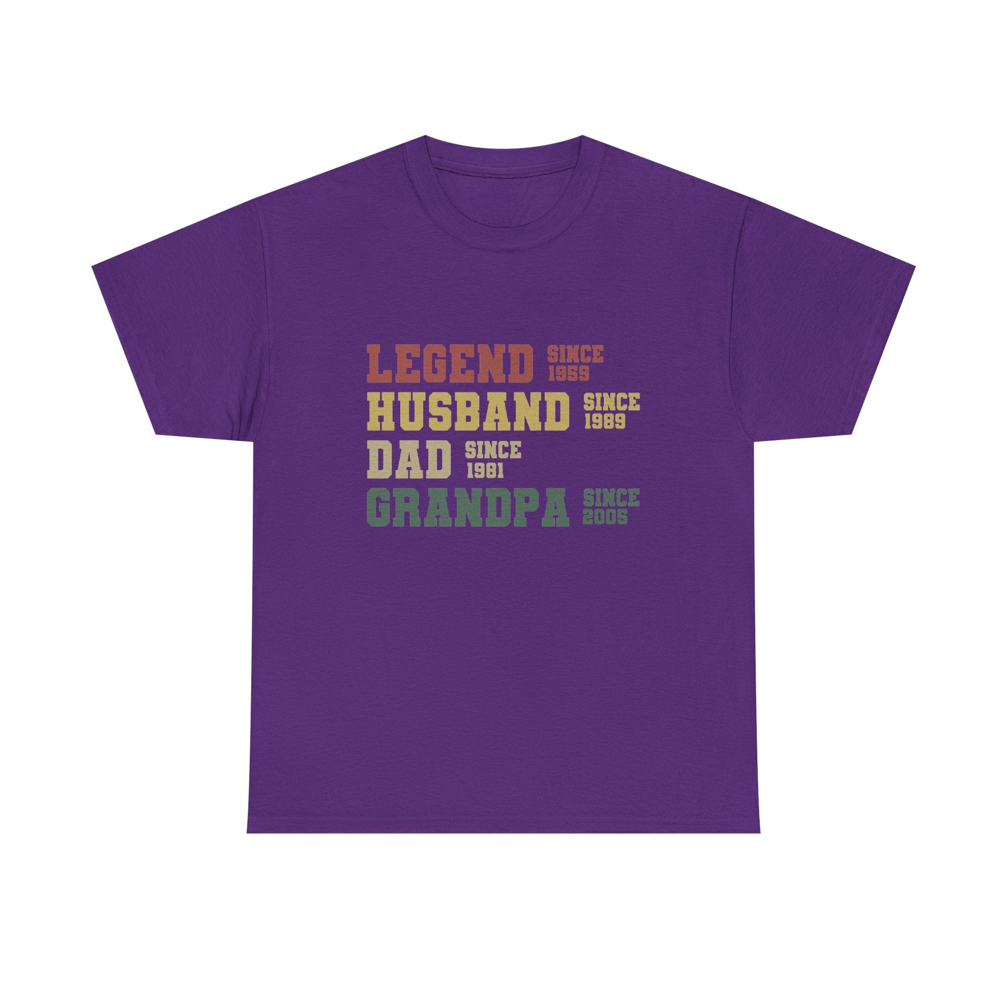 Legend Husband Dad Grandpa — Custom Years Tee