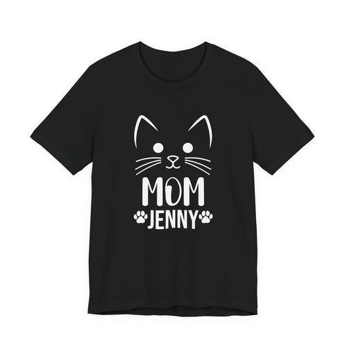 Cat Mom Personalized Tshirt – Cute Cat Face Custom Shirt
