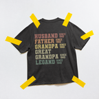 Legend Husband Dad Grandpa — Custom Years Tee