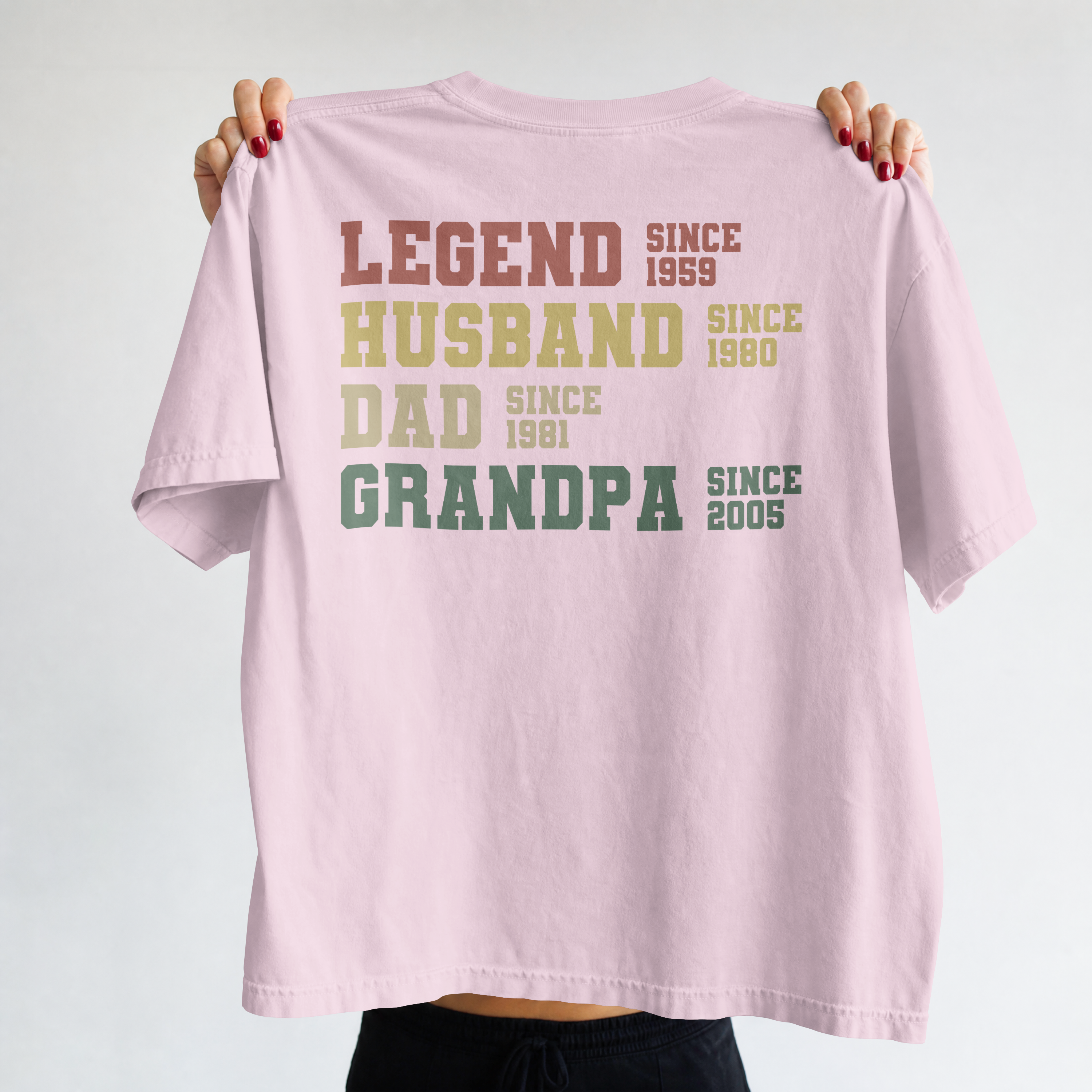 Legend Husband Dad Grandpa — Custom Years Tee
