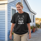 Cat Mom Personalized Tshirt – Cute Cat Face Custom Shirt