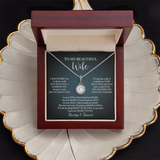 To My Beautiful Wife Necklace — "I'd Find You Sooner & Love You Longer"