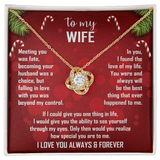 To My Wife Christmas Necklace — "Falling In Love With You Was Beyond My Control"