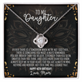 To My Daughter — 40th Birthday Necklace with Message Card from Mom