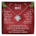 To My Wife Christmas Necklace — "Falling In Love With You Was Beyond My Control"