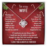 To My Wife Christmas Necklace — "Falling In Love With You Was Beyond My Control"