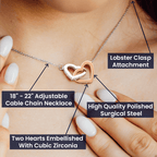 To My Wife Necklace — "I Can't Live Without You" Love Knot with Message Card