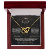 To My Wife Necklace — "I Can't Live Without You" Love Knot with Message Card