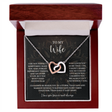 To My Wife Necklace — "I Can't Live Without You" Love Knot with Message Card