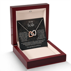 To My Wife Necklace — "I Can't Live Without You" Love Knot with Message Card